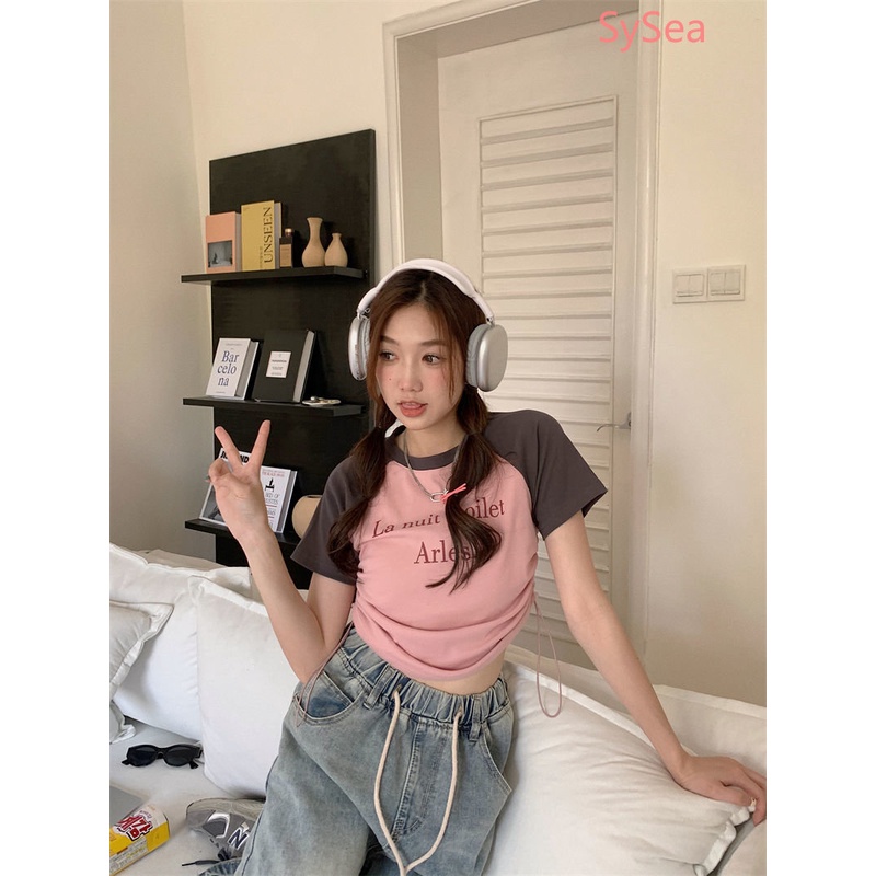 Áo Sơ Mi Phối Dây Rút Dáng Ôm Thời Trang Mùa Hè Phong Cách Retro Mỹ Dành Cho