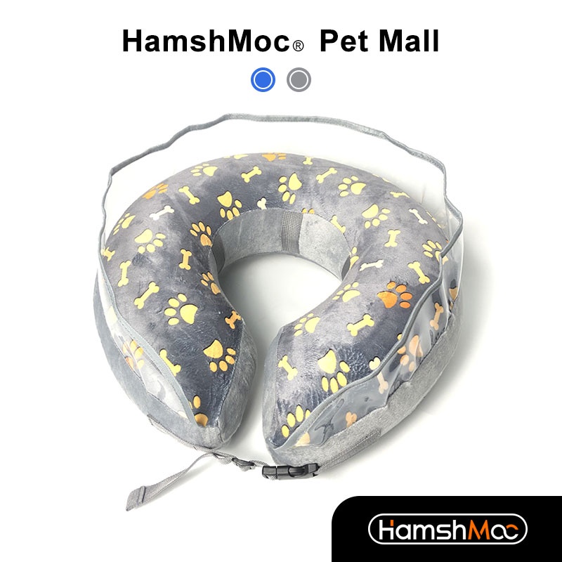 HamshMoc Vòng Cổ Elizabethan Thiết Kế Điều Chỉnh Được Chống Cắn Chống Vết Thương Cho Thú Cưng