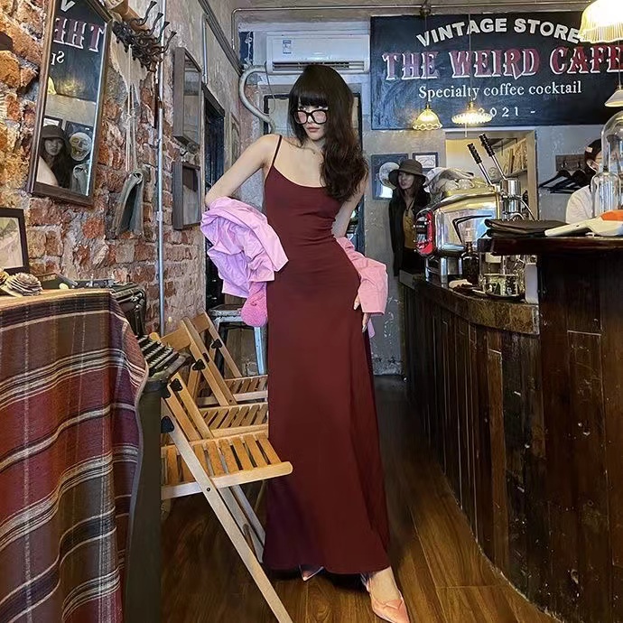🔥Hàng Có Sẵn! Đầm Maxi Nữ Hai Dây, Dáng Dài 3 Màu Thun Tăm Lạnh Cực Tôn Dáng  Váy Quây Lưng Cao