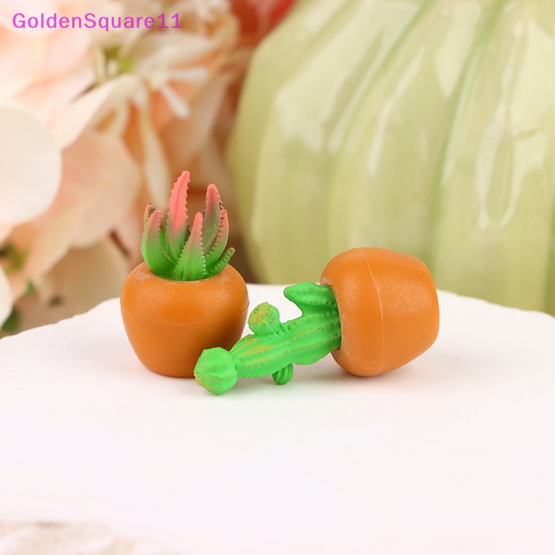 Chậu Cây Xương Rồng Màu Vàng Tỉ Lệ 1: 12 Trang Trí Nhà Búp Bê / Tiểu Cảnh