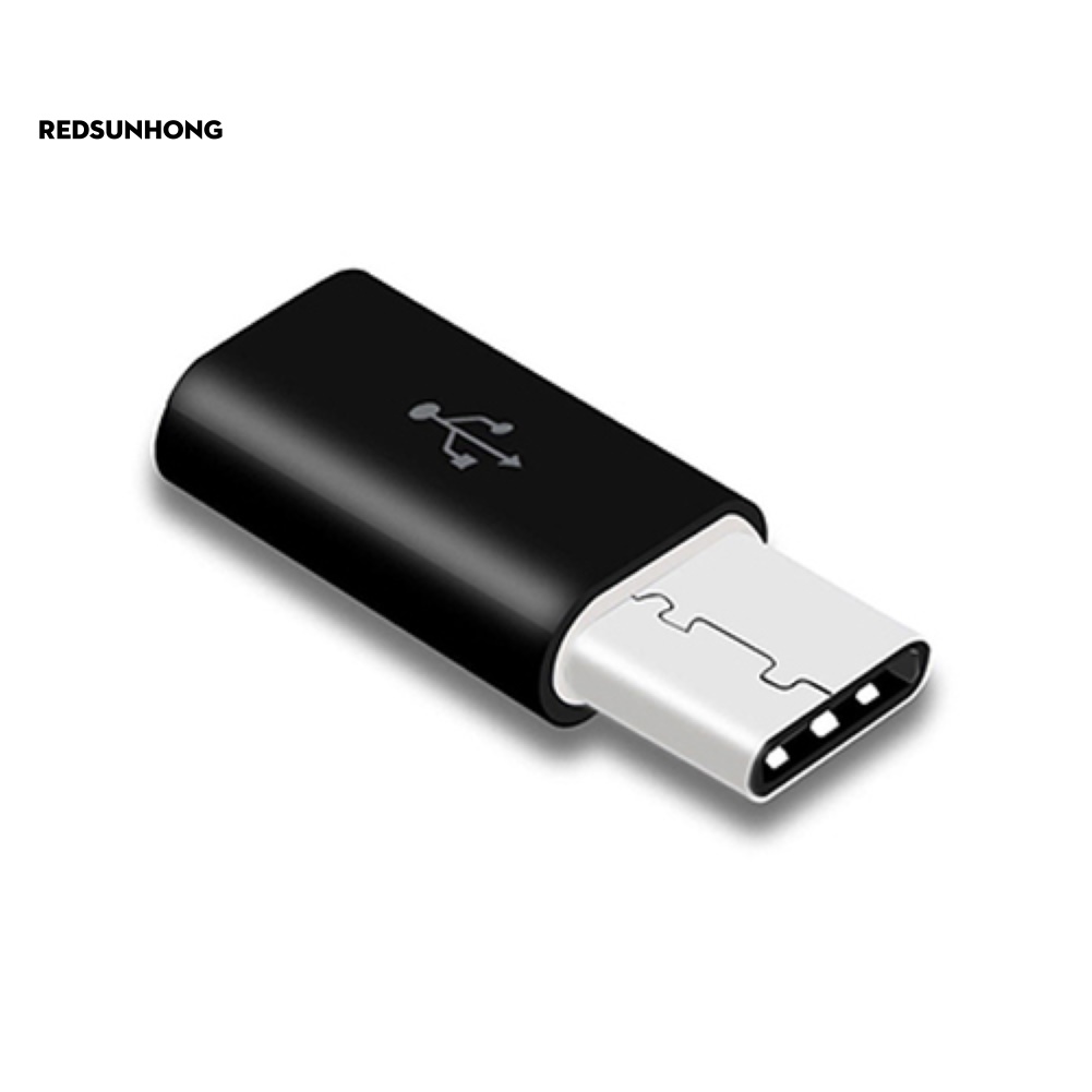 Set 2 Đầu Chuyển Đổi Micro USB 2.0 5Pin Female Sang USB Type C 3.1 Male