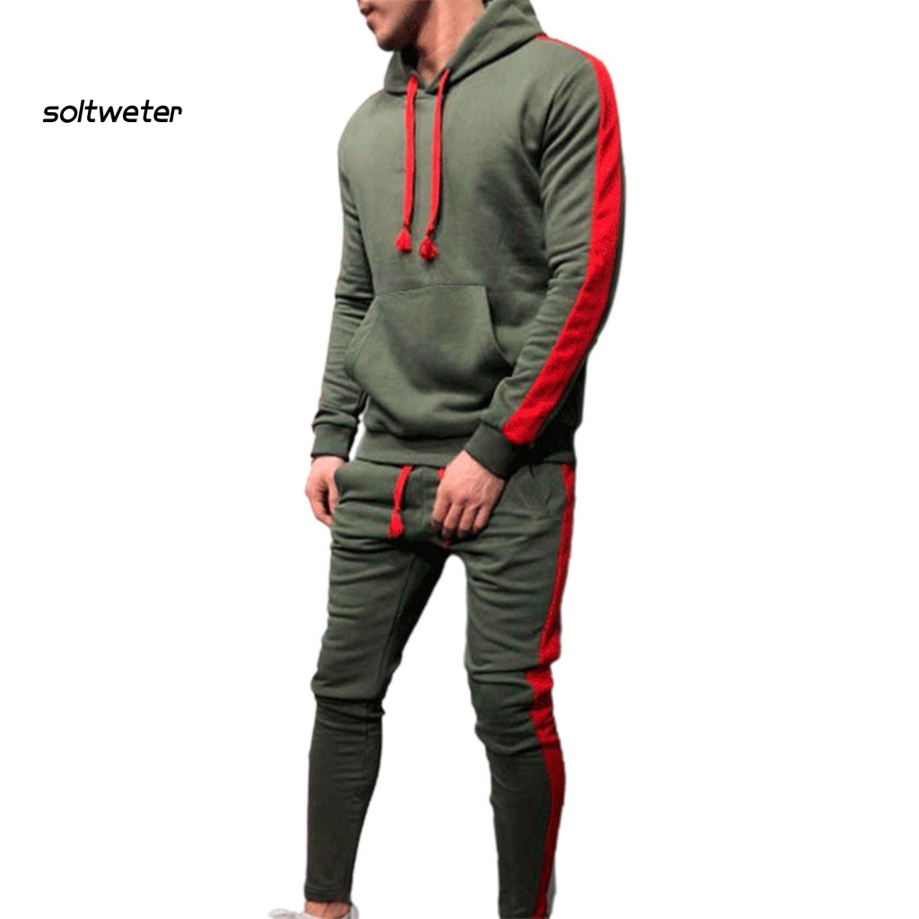 Bộ Đồ Thể Thao 2 Món Màu Tương Phản Thời Trang Cho Nam