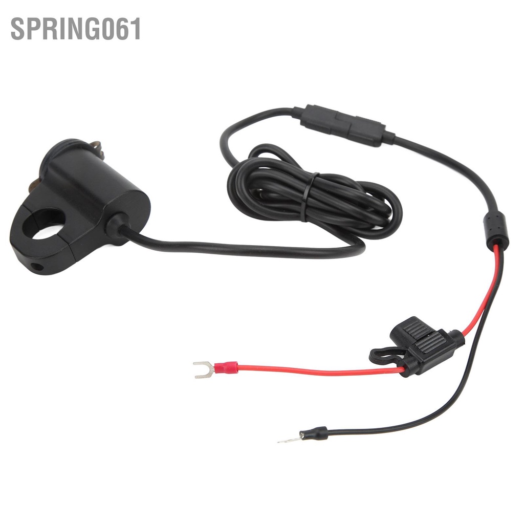 Spring061 Sạc USB Xe Máy Công Tắc Độc Lập 12V Nhanh Màn Hình Hiển Thị Kỹ Thuật Số Điện Áp Chống Nước 2.4A Cho Tính Bảng GPS