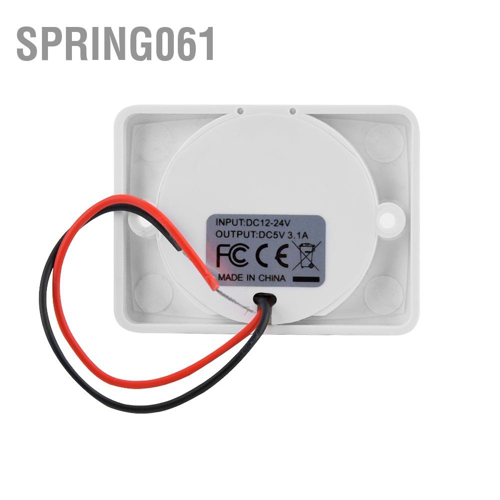 Spring061 Bộ sạc USB sửa đổi ô tô 3.1A với điện thoại cổng kép LED