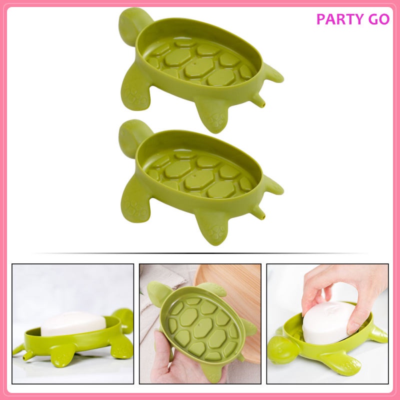 Set 2 Khay Đựng Xà Phòng Hình Rùa Dễ Thương