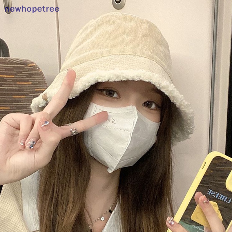 Mũ Bucket Chất Liệu Lông Ấm Áp Thời Trang Cho Nữ