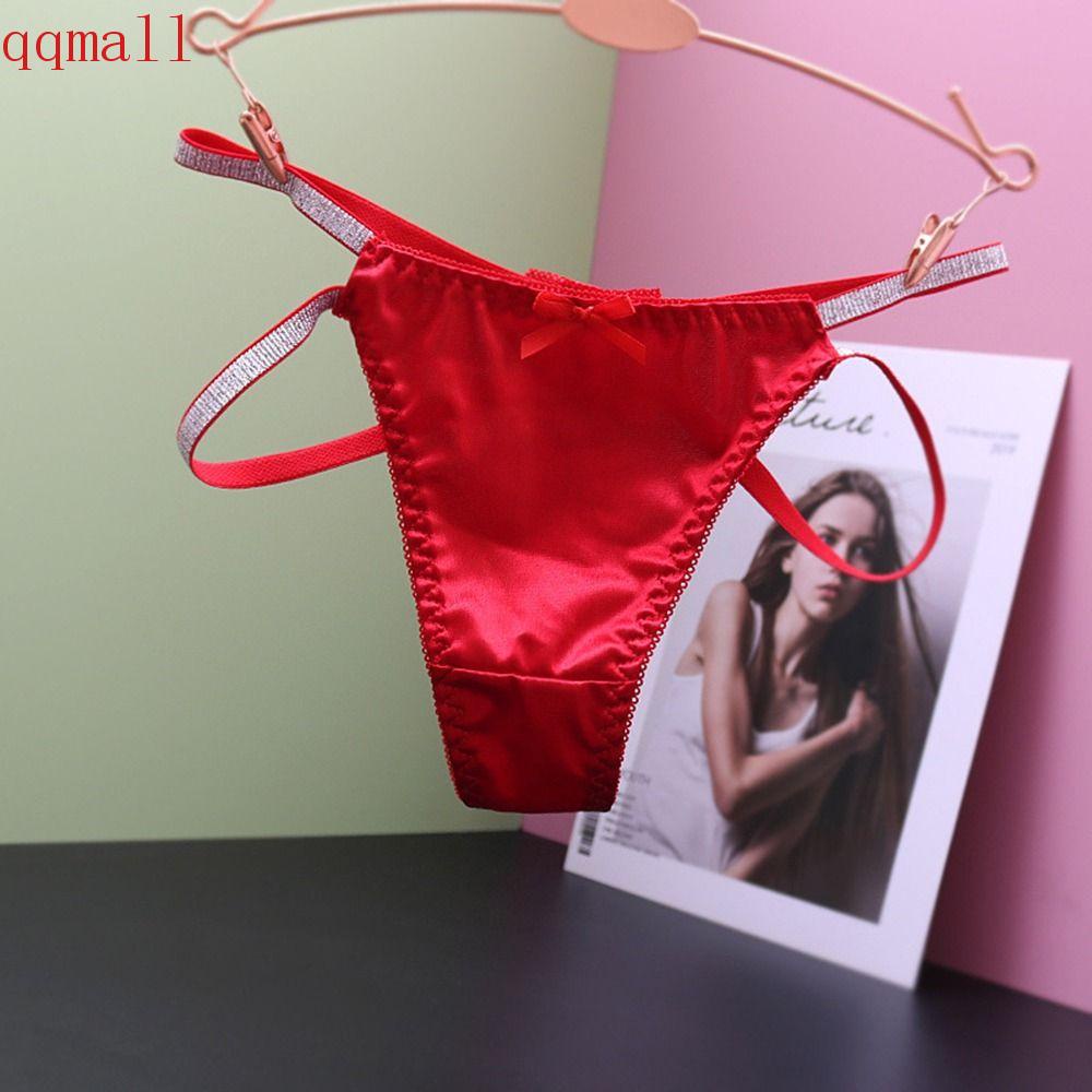 Quần Lót Lụa Satin Lưng Thấp Thoáng Khí Phong Cách Vintage Cho Nữ