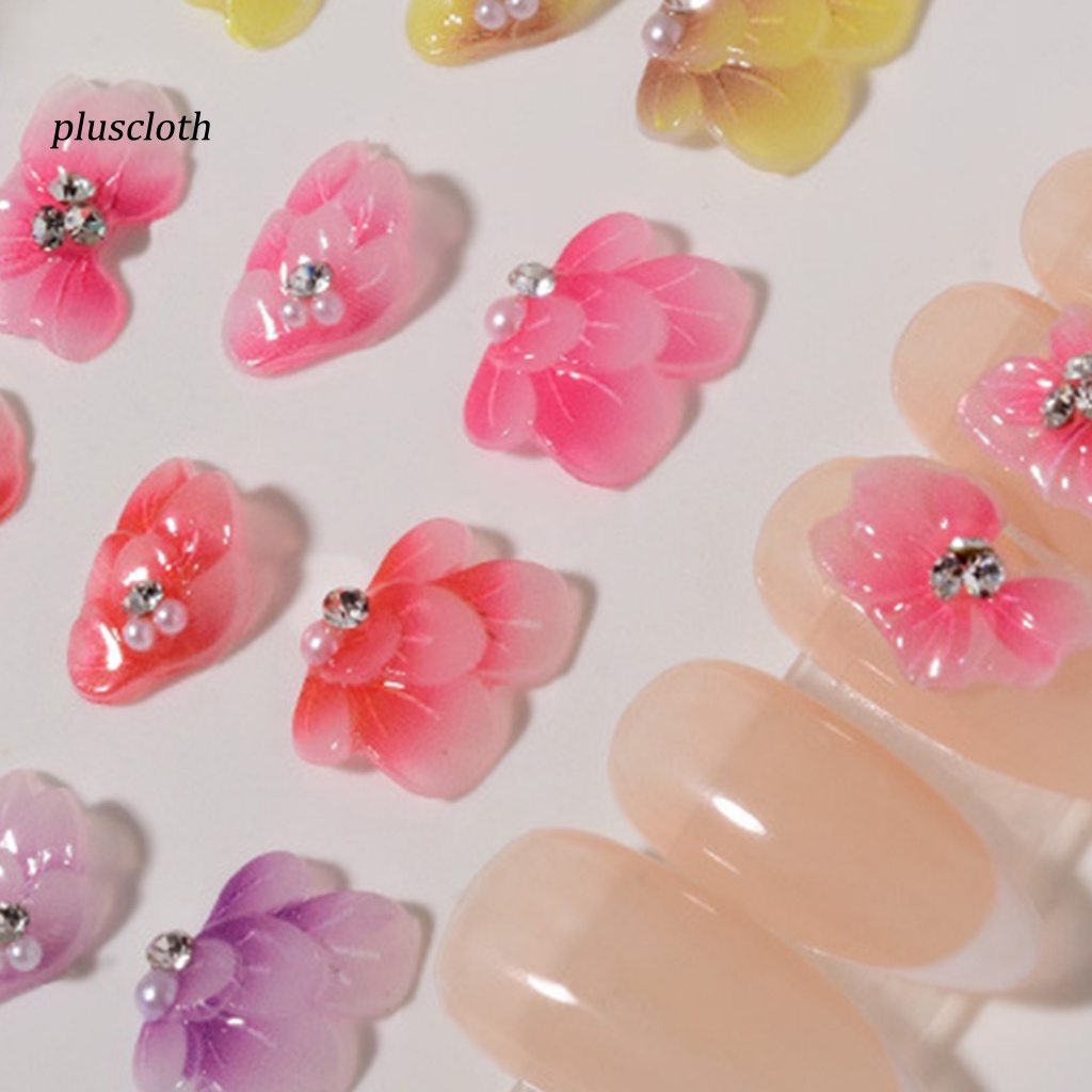 Bộ 3 Phụ Kiện Cánh Hoa 3D Tự Trang Trí Móng Tay Cho Nữ