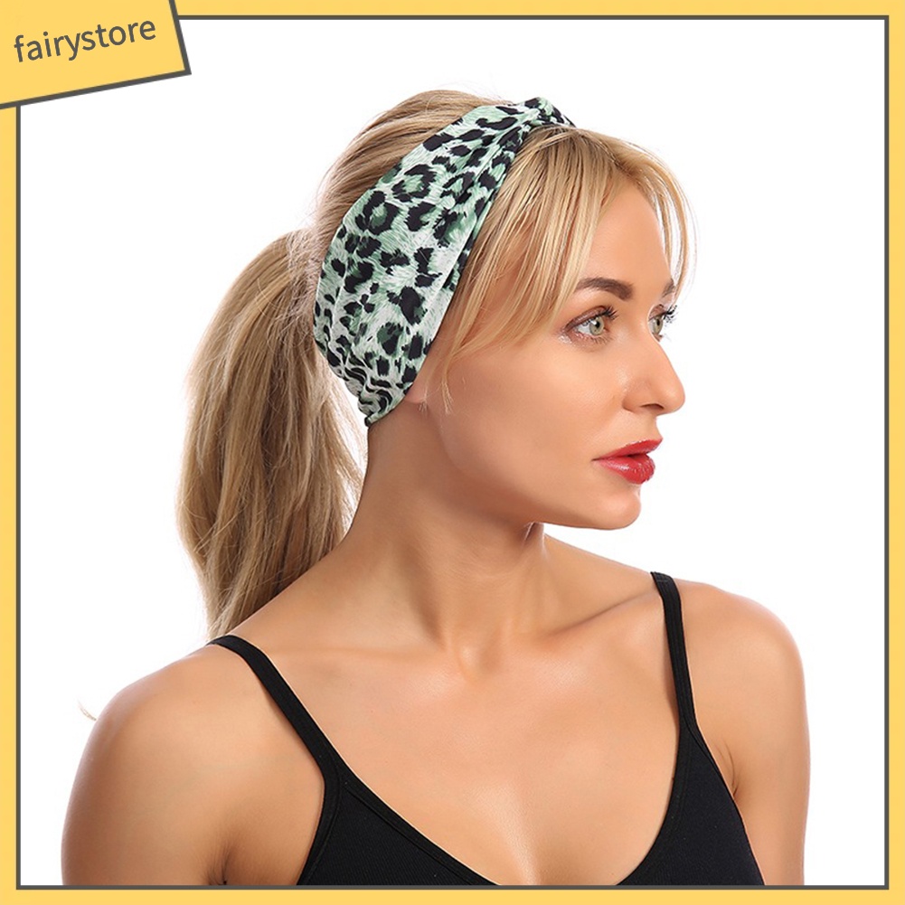 Băng Đô Co Giãn Họa Tiết Da Báo Thời Trang Dành Cho Nữ