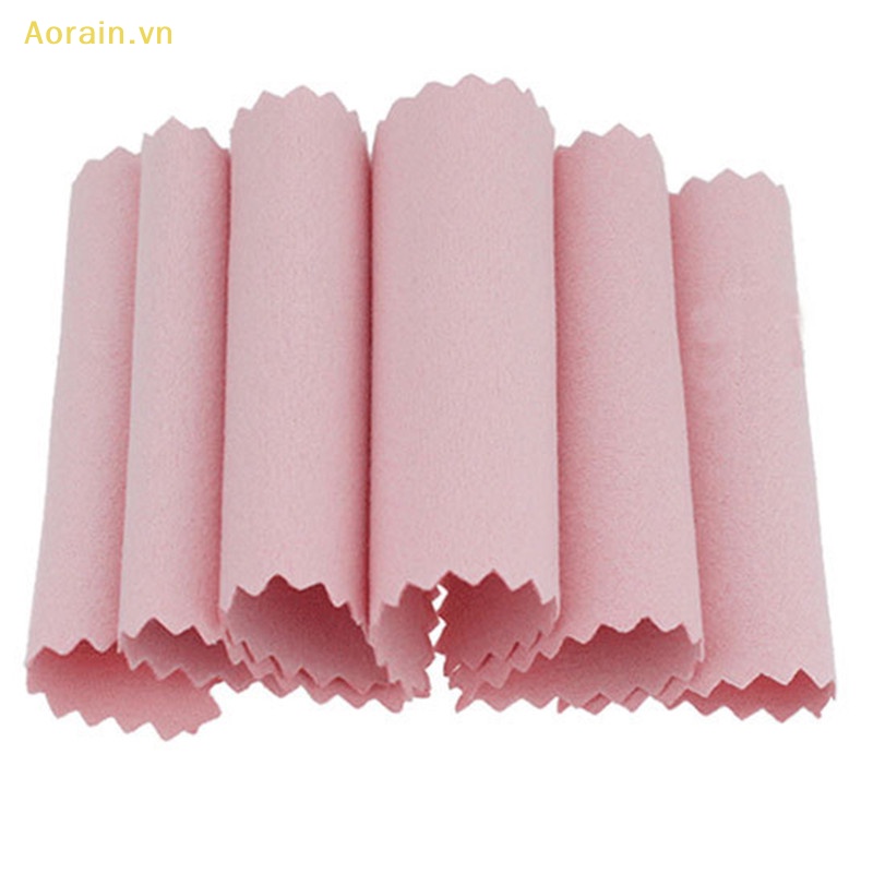 {Aorain} Set 50 Khăn Lau Đánh Bóng Trang Sức Màu Bạc Chống Xỉn Màu