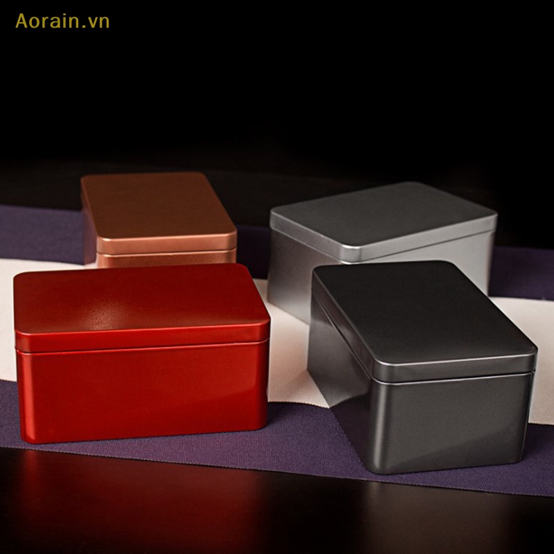 Hộp Sắt Đựng Trà / Kẹo Có Nắp Đậy Kín Tiện Dụng