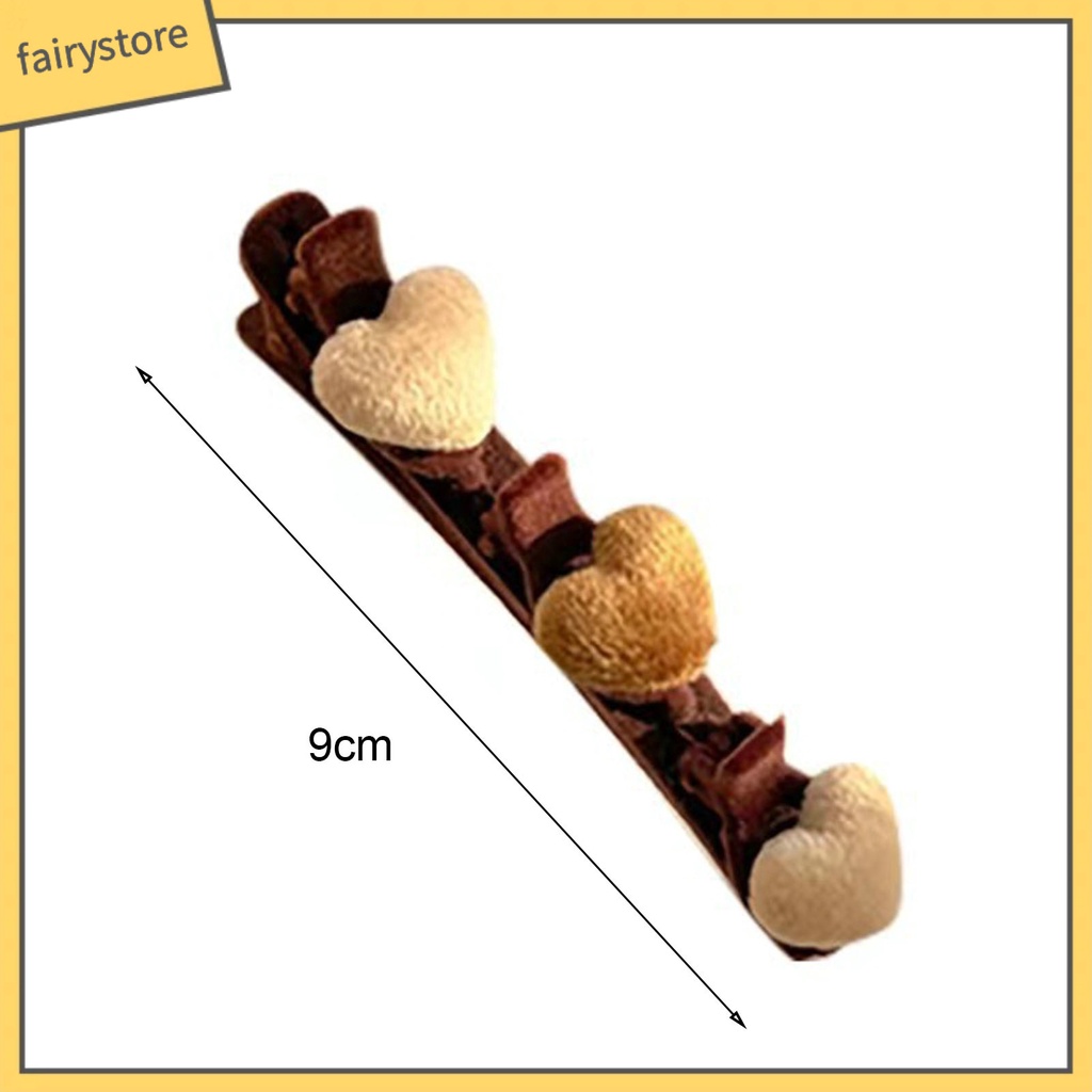 Kẹp Tóc Hai Lớp Trang Trí Trái Tim Đơn Giản Thanh Lịch Cho Nữ