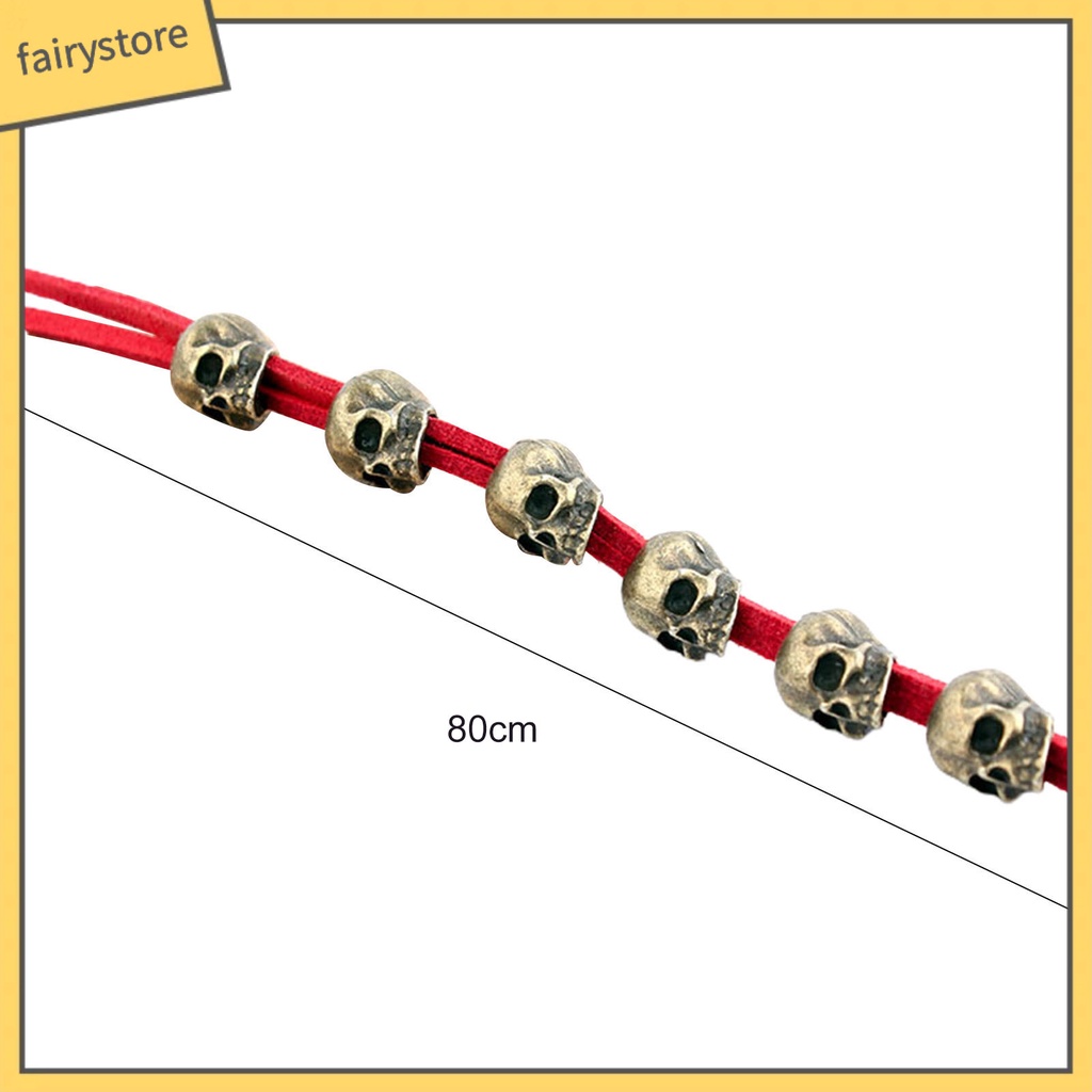 Dây Buộc Tóc Đuôi Ngựa Hình Đầu Lâu 3D Phong Cách Gothic DIY