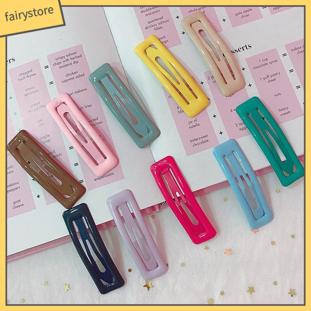 Kẹp Tóc Dạng Bấm Màu Kẹo Thời Trang Cho Nữ