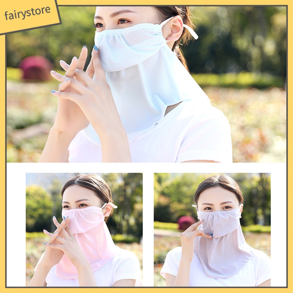 Khẩu Trang Che Mặt Chống Tia UV Thoáng Khí Dành Cho Nữ