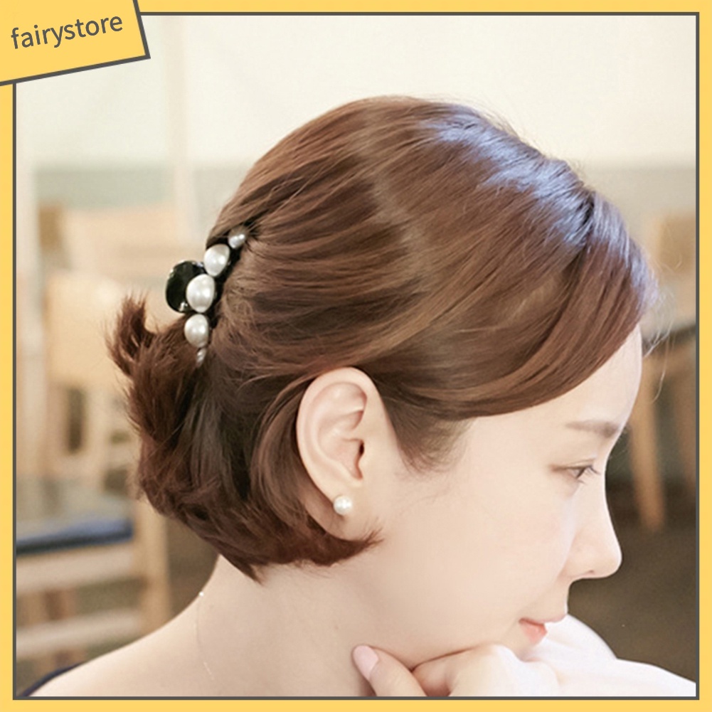Kẹp Tóc Đính Ngọc Trai Giả Lấp Lánh Thanh Lịch Cho Nữ