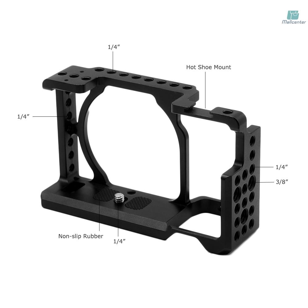 Andoer Protective Video Camera Cage Stabilizer Protector Replacement for  A6000 A6300 NEX7 ILDC to Mount Microphone Monitor Tripod Lighting Accessories