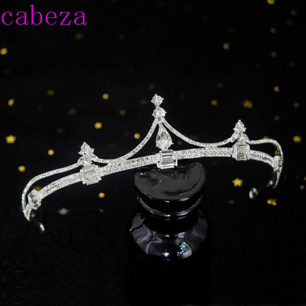 CABEZA Vương Miện Công Chúa Đính Đá Pha Lê Phong Cách Baroque Sáng Tạo