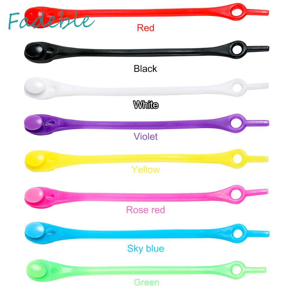 12 Dây Giày Thể Thao Bằng Silicone Co Dãn Không Cần Buộc