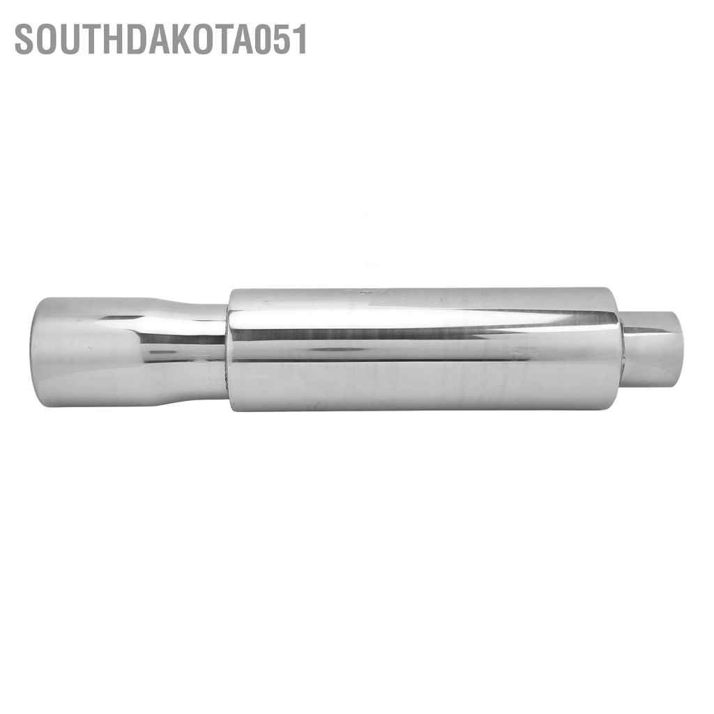 Southdakota051 Ống Xả Bằng Thép Không Gỉ Đầu Vào 2in Ra 3.5in Tròn Bộ Giảm Thanh Một Buồng Đa Năng Cho Xe Hơi
