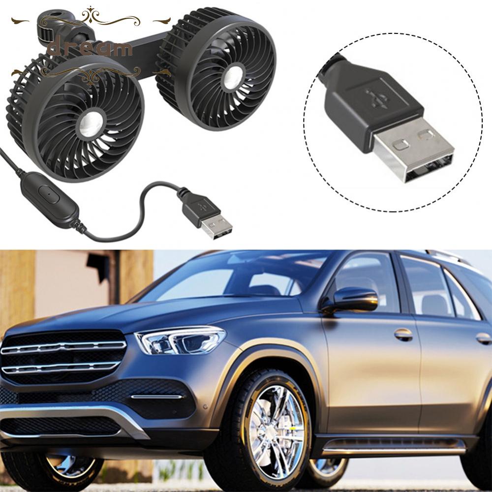 【DREAMLIFE】360 Degree Adjustable Car Cooling Fan Powerful 3 Blade Design for Efficient Air Distribution