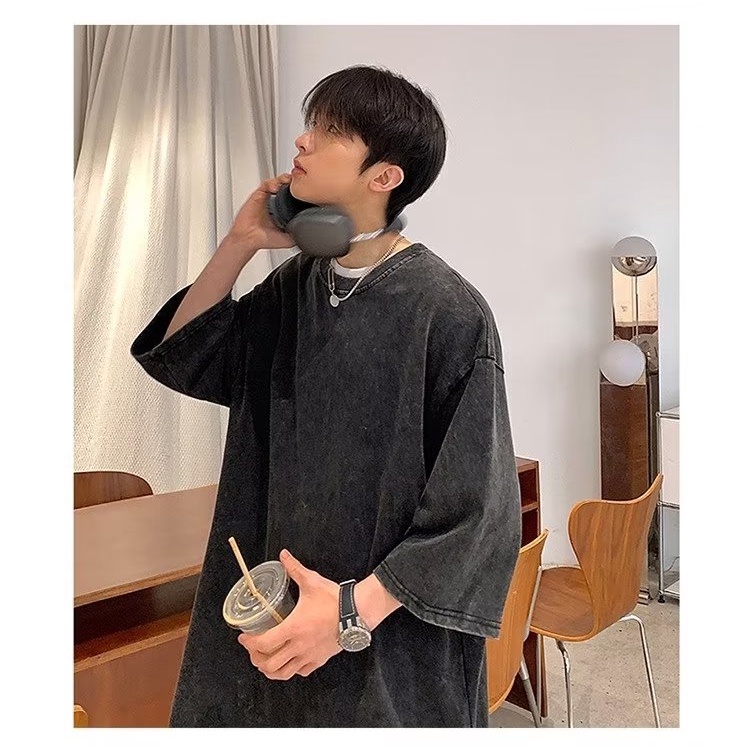 Áo Thun Ngắn Tay Thời Trang Mùa Hè Retro Mỹ Dành Cho Nam