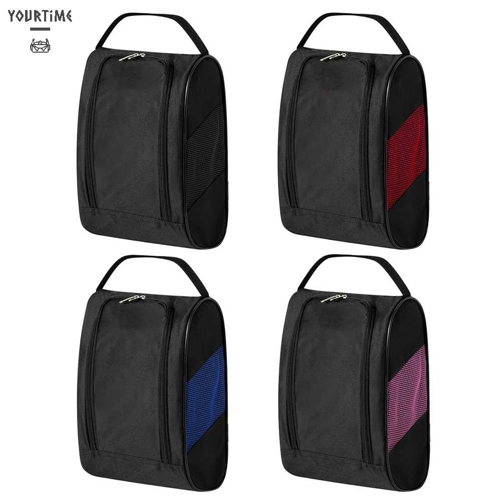 Túi Đựng Giày Chơi Golf Bằng Nylon Có Khóa Kéo Thoáng Khí Tiện Dụng