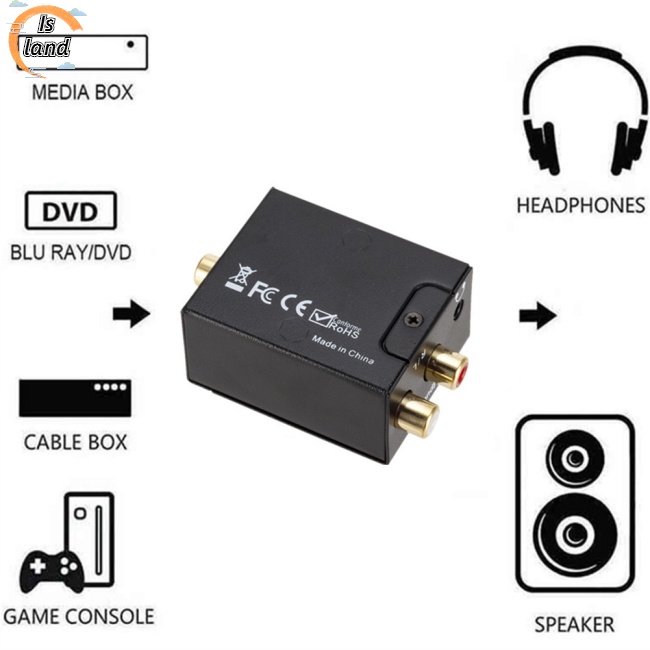 Bộ Chuyển Đổi Giải Mã Âm Thanh Kỹ Thuật Số Giắc Cắm 3.5mm Sang Analog Aux - rca L / r