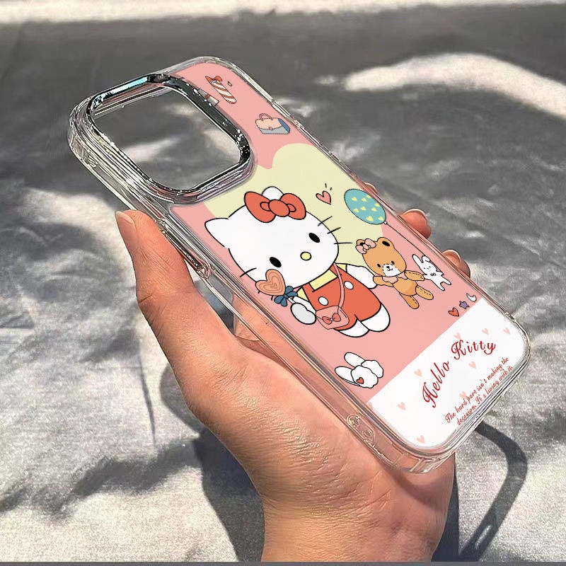 ✅Ốp Điện Thoại Mềm Chống Sốc In Hình Gấu / Mèo Hello Kitty Cho Iphone 14pro 13max plus7 8 / 11iPhone12 IPH2