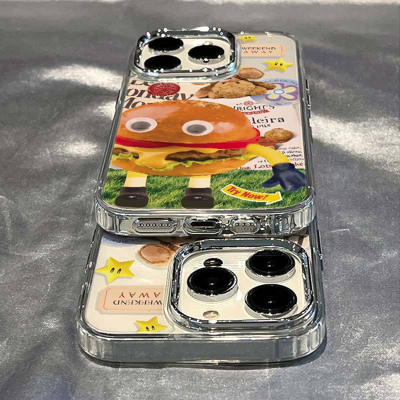 ✅Ốp Điện Thoại Dẻo Họa Tiết Bánh Burger / 14pro / 7 / 8 / 11iPhone12 Max1 max13
