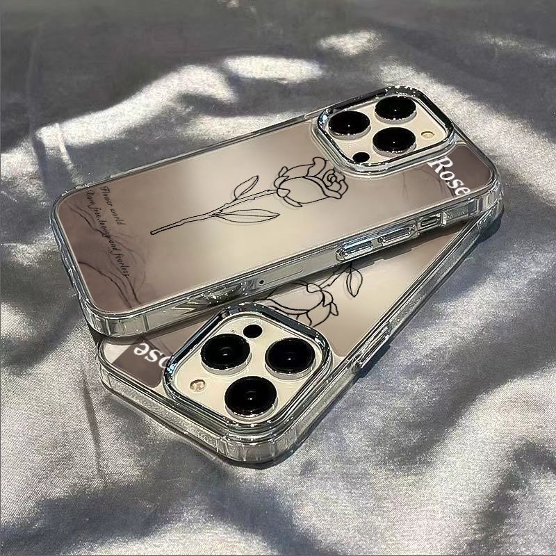 ✅Ốp Điện Thoại Mềm Chống Sốc Họa Tiết Hoa Hồng Màu Gradient Cho Iphone 11 13max7814pro / plus 12