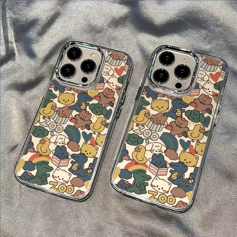✅Ốp Điện Thoại Dẻo Họa Tiết Động Vật Dễ Thương Chống Sốc Cho iPhone12 max14proplus Apple / 8 13117 2V5E