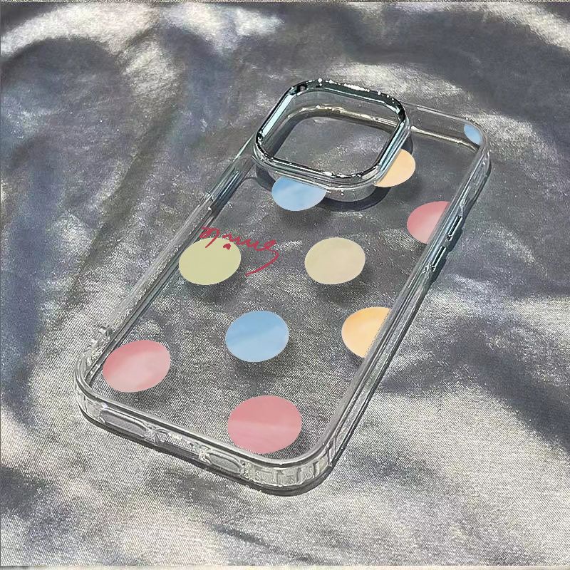 ✅Ốp Điện Thoại Chống Sốc Họa Tiết Chấm Bi Đơn Giản Cho Iphone 1113plus 7 / Xs8In 14pro 12 GR1C