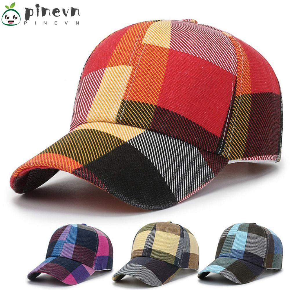 Mũ Lưỡi Trai Chống Nắng Họa Tiết Caro Thời Trang Xuân Hè Cho Nam Và Nữ