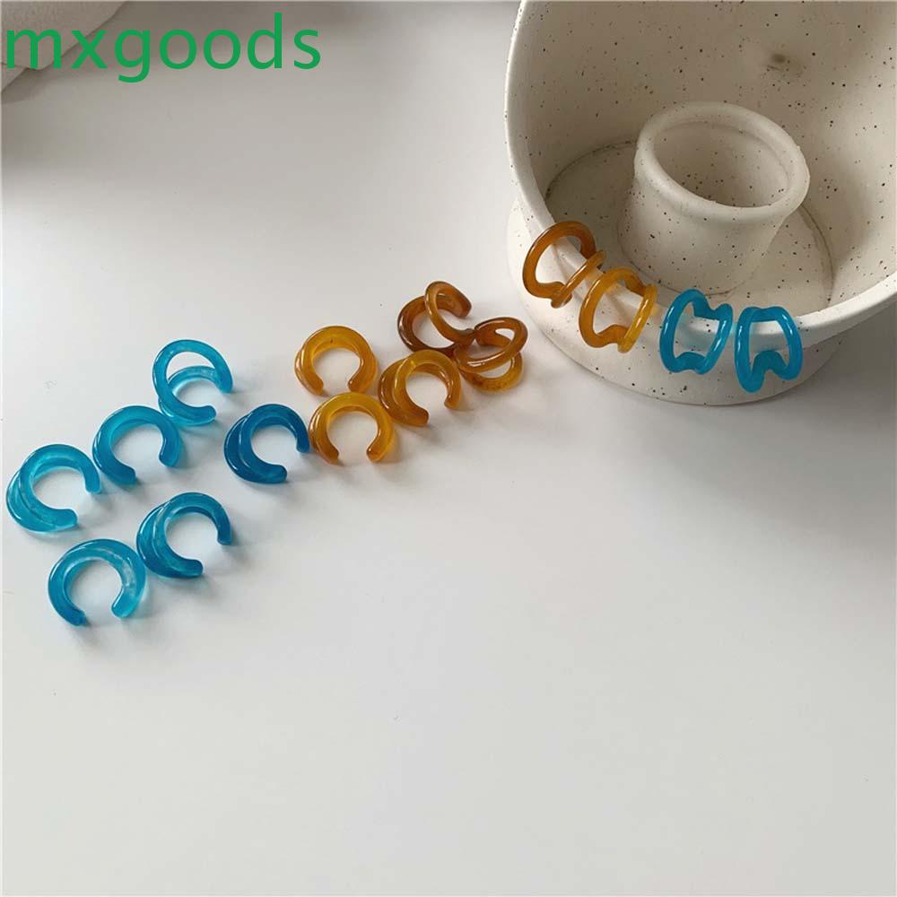 Khuyên Kẹp Vành Tai Bằng Nhựa Resin Phong Cách Hàn Quốc Dễ Thương Cho Nữ