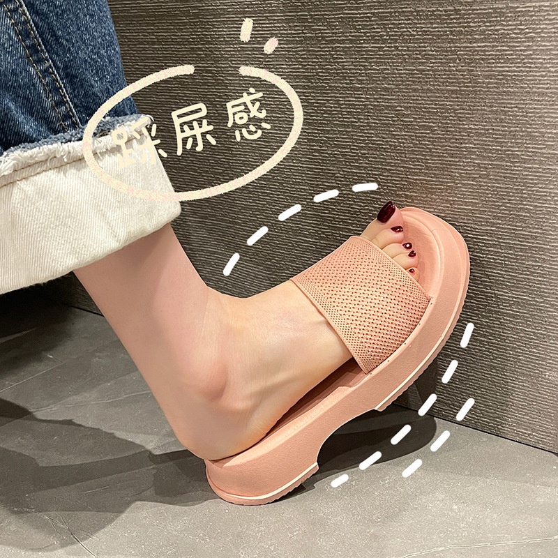 Dép Sandal Đế Dày Mềm Tăng Chiều Cao Thời Trang Mùa Hè Cho Nữ