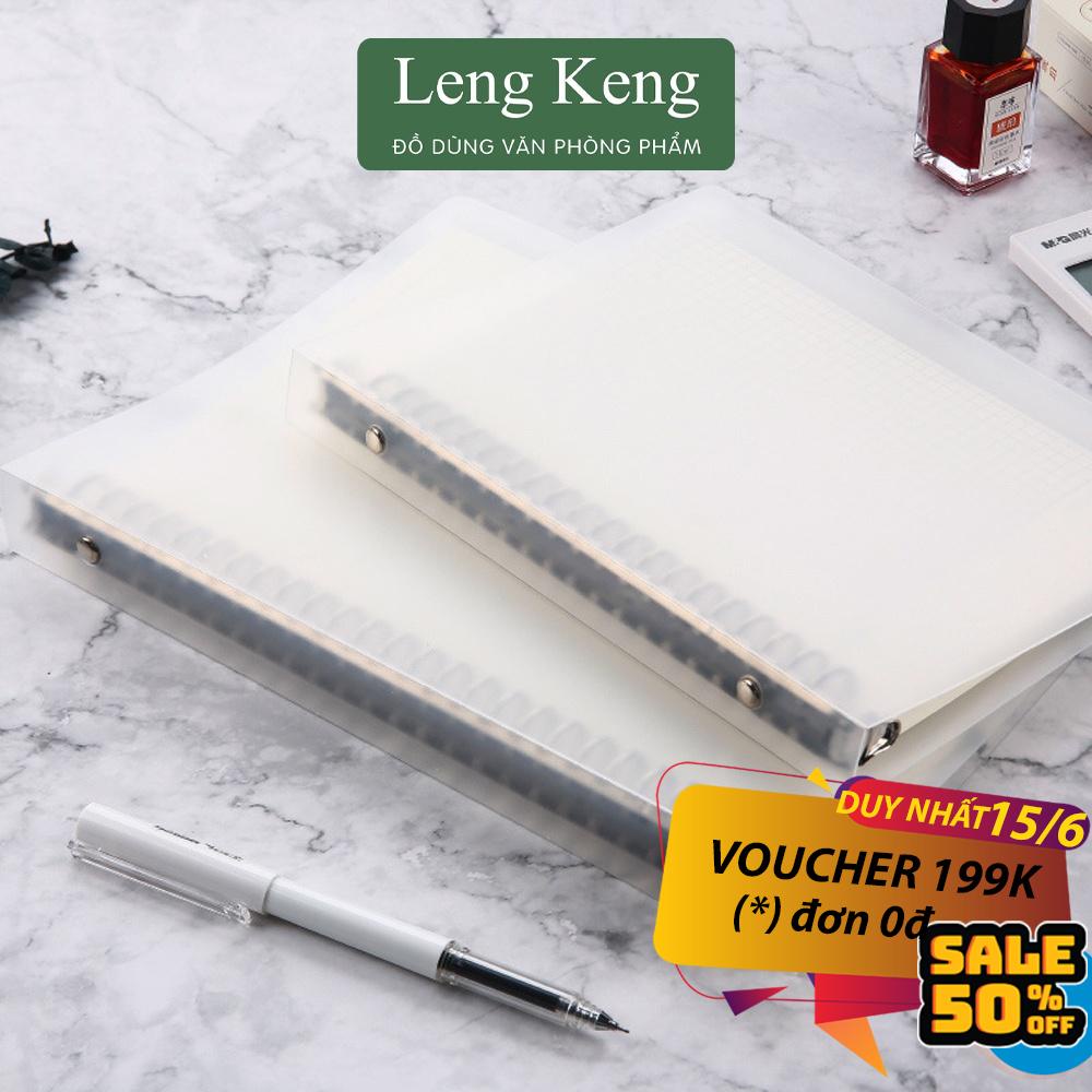Sổ còng B5 Leng Keng bìa sổ còng 26 lỗ binder còng sắt làm sổ tay, sổ ghi chép, take notes, bujo