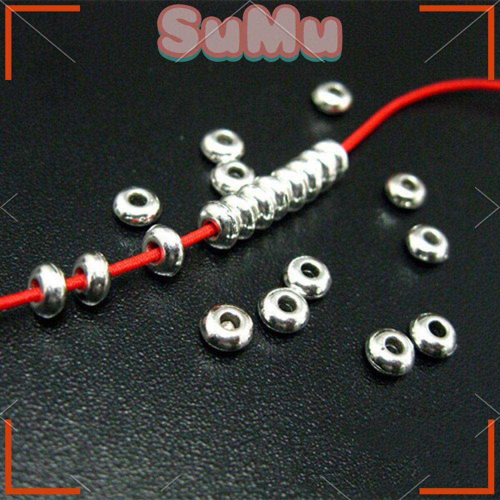 Set 100 Hạt Tròn Bằng Thép Không Gỉ Làm Trang Sức Thủ Công