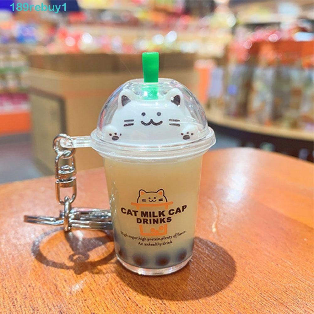 Rebuy1 Móc Khóa Acrylic Hình Mèo Bong Bóng Nổi Thời Trang Sáng Tạo Làm Quà Tặng Giáng Sinh