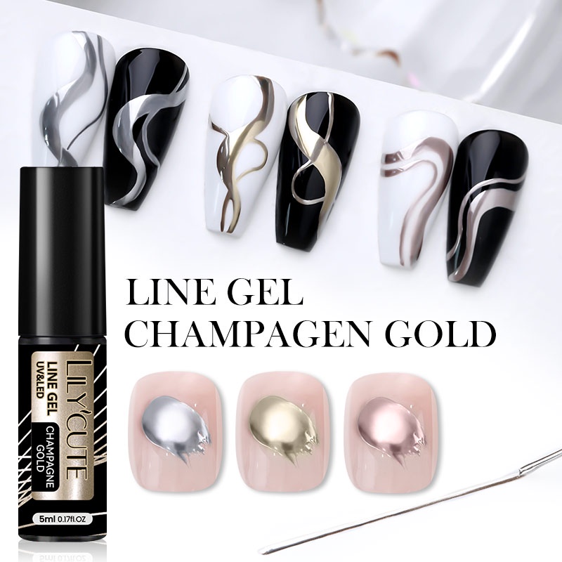 Gel Sơn Móng Tay Màu Ánh Kim Lấp Lánh Lilycute