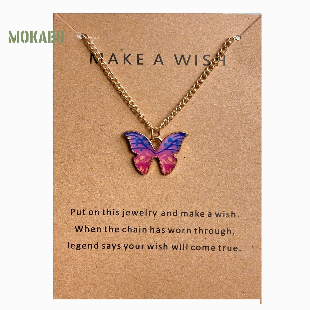 [Mok Abh] Vòng cổ Hợp Kim Mặt Hình Con Bướm