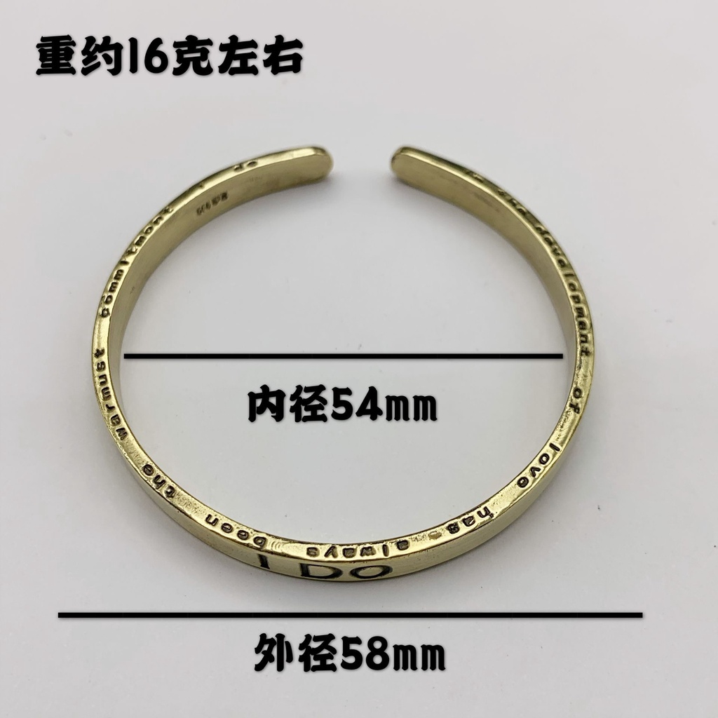 Vòng Đeo Tay Bằng Đồng Nguyên Chất Dạng Mở Đánh Bóng Phong Cách Retro Thời Trang Cửa Hàng Bán Chạy Cho Nữ