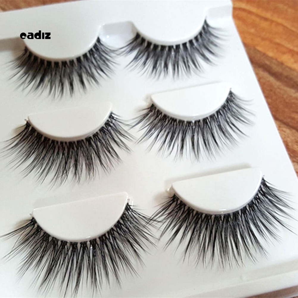 Bộ 3 Cặp Lông Mi Giả 3D Dày Tự Nhiên