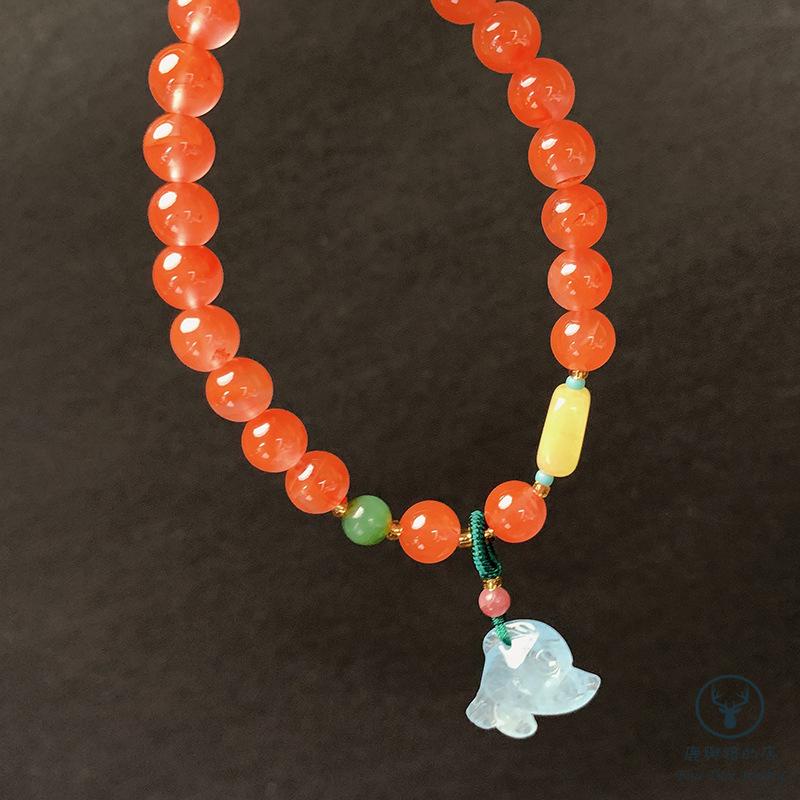 Vòng Đeo Tay Mã Não Tự Nhiên Màu Đỏ Cherry Phong Cách Nam Nữ Phù Hợp Làm Quà Tặng Bán Chạy Nhất Ar