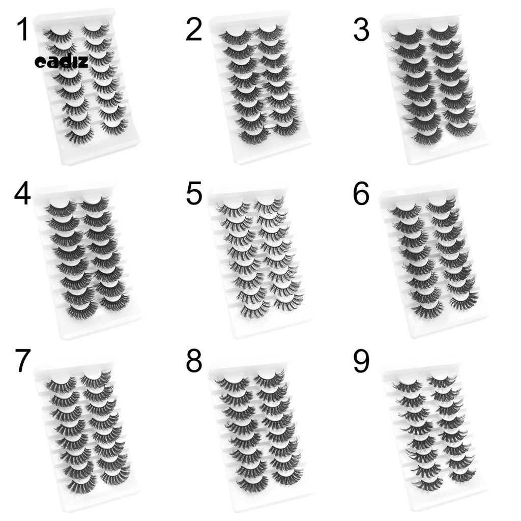 Bộ 8 Cặp Lông Mi Giả 3D Bề Mặt Mịn Handmade Không Để Lại Dấu Vết
