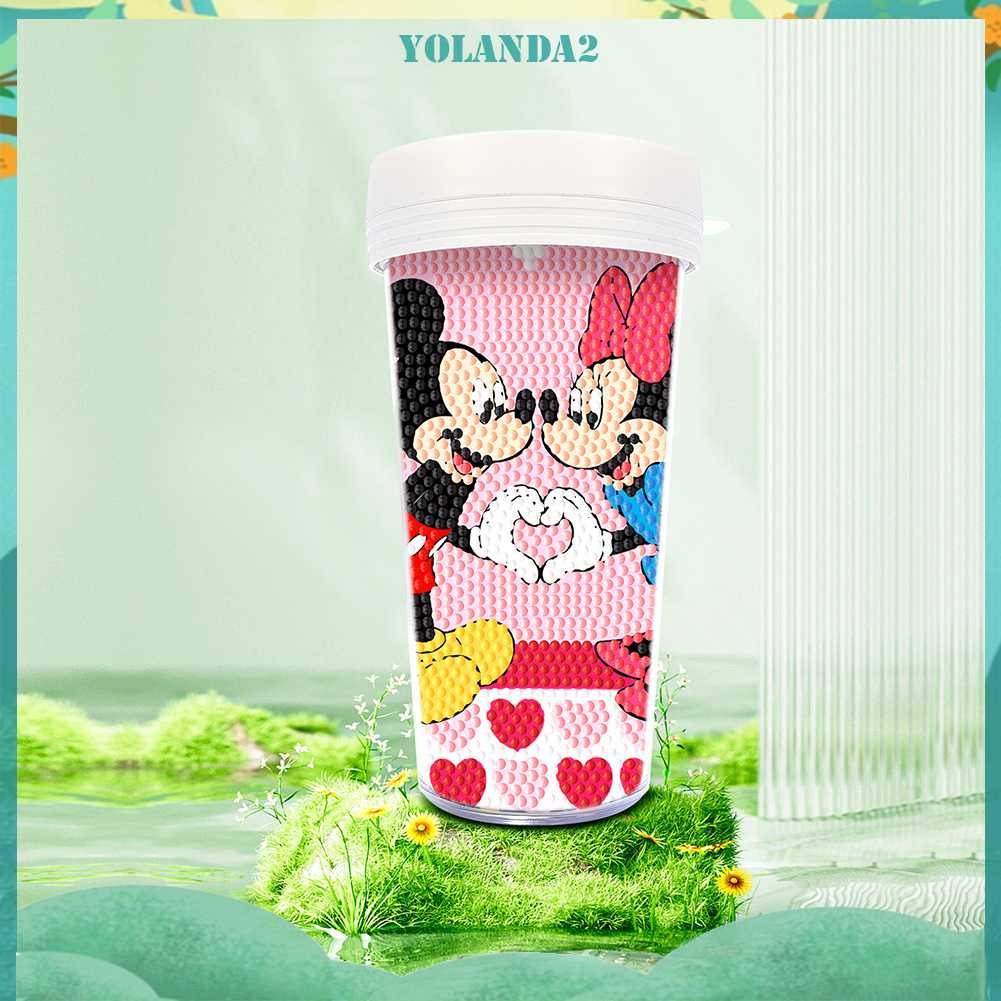 Cốc Nước Thể Thao Ngoài Trời Không BPA Chống Rò Rỉ Sơn Kim Cương DIY