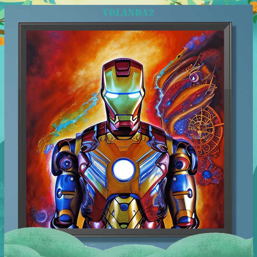 Tranh Đính Đá Kim Cương Toàn Bộ 5D DIY Hình Vẽ Người Sắt