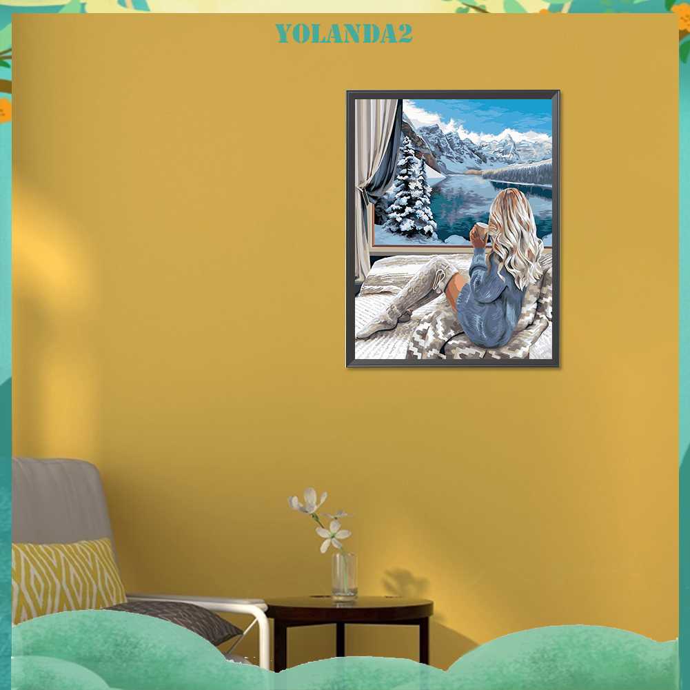 Tranh Đính Đá Kim Cương Toàn Bộ 5D DIY Hình Vẽ Cô Gái Trang Trí Nhà Cửa