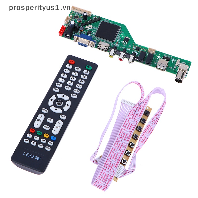 1 Bộ Bảng Mạch Chủ LCD RR52C.03A Hỗ Trợ DVB-T DVB-T2 Kèm Remote Điều Khiển