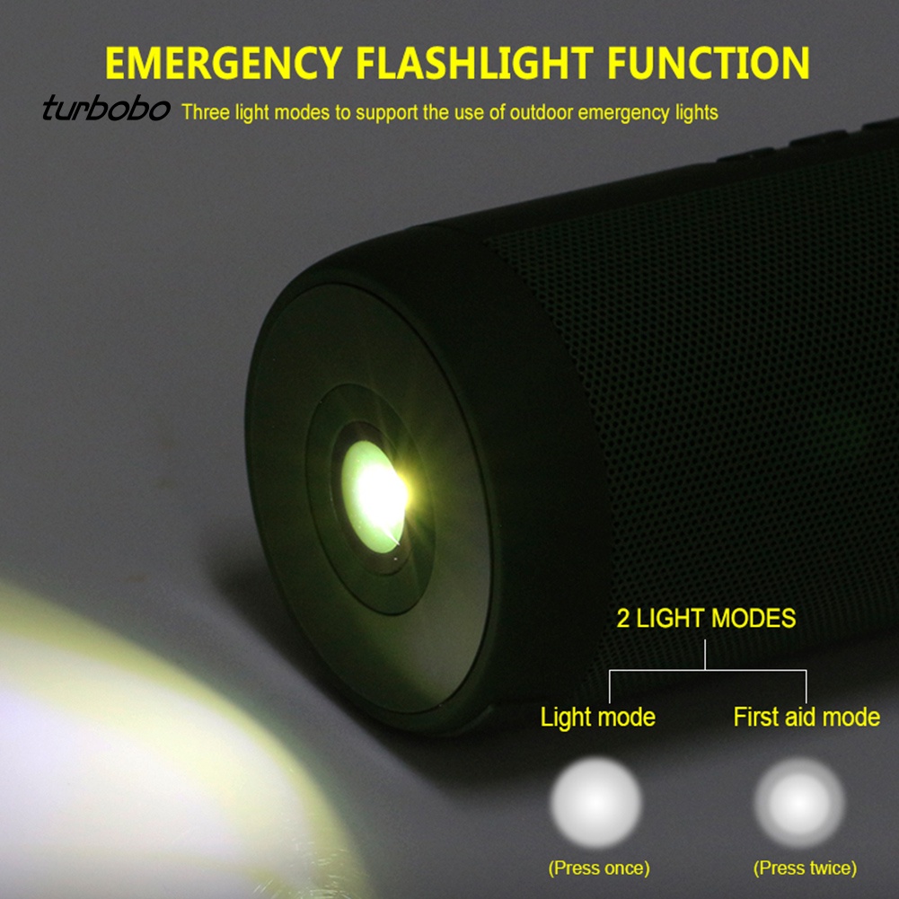 Loa Bluetooth Không Dây Siêu Trầm Chống Thấm Nước T2 Tích Hợp Đèn Pin Tiện Dụng